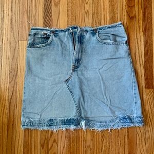 Levi’s denim destroyed skirt